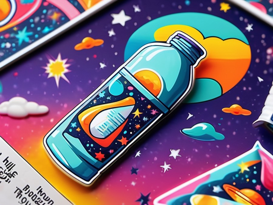Fun water bottle stickers